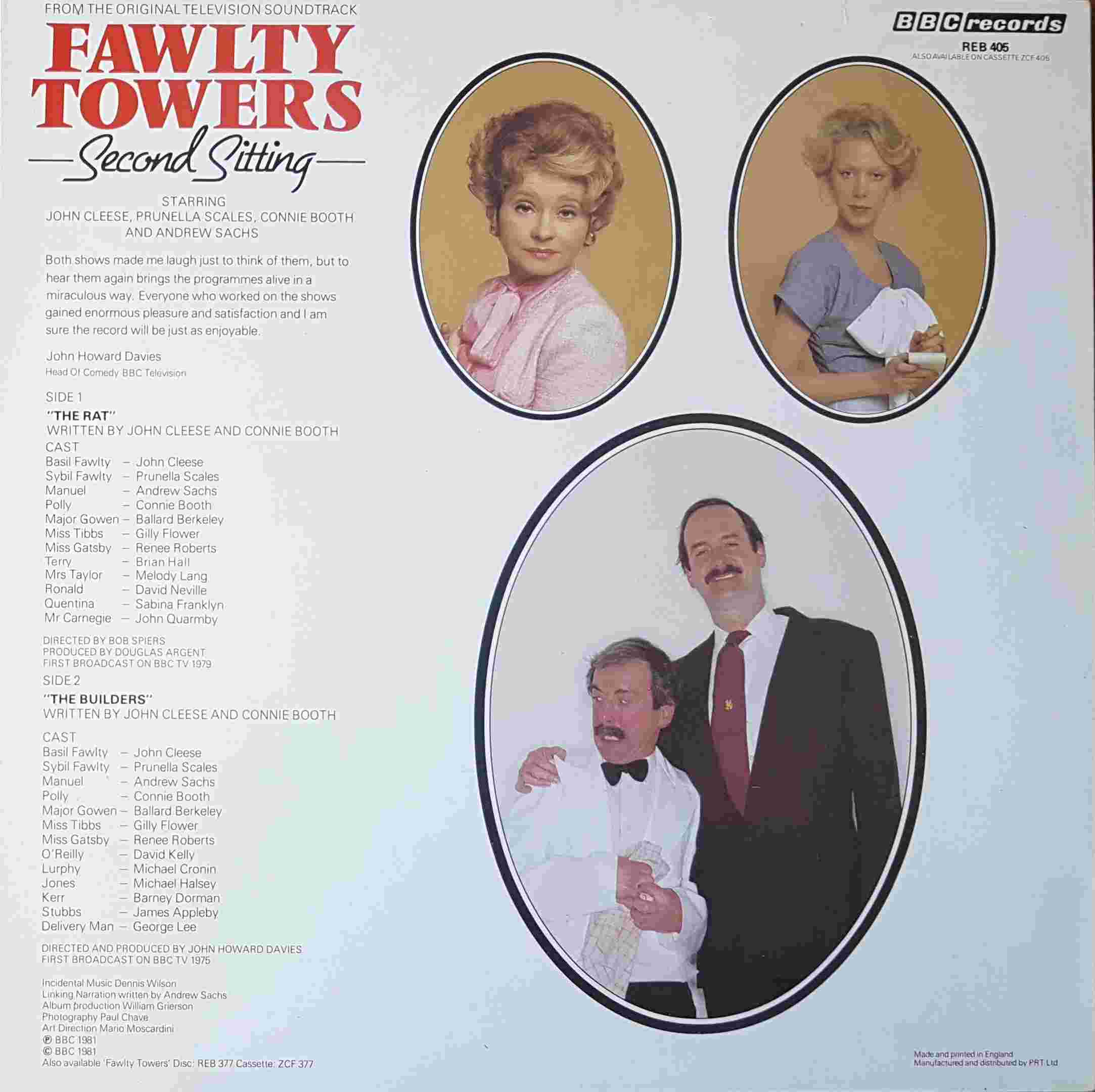 Picture of REB 405 Fawlty Towers - Second sitting by artist John Cleese / Connie Booth from the BBC records and Tapes library